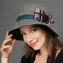Школьников шляпа Для женщин Женская мода зима элегантная шляпа Кепки для девочек теплые шерстяные бассейна Кепки взрослых складная дорожная Hat b-7641
