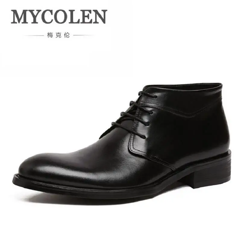 3 Invierno Cuero Los marrón Tinto Hombres Casuales De Tobillo Botas Cómodos Clásico Mycolen Zapatos Genuino Alta vino Negro Colores aIOYqBqw