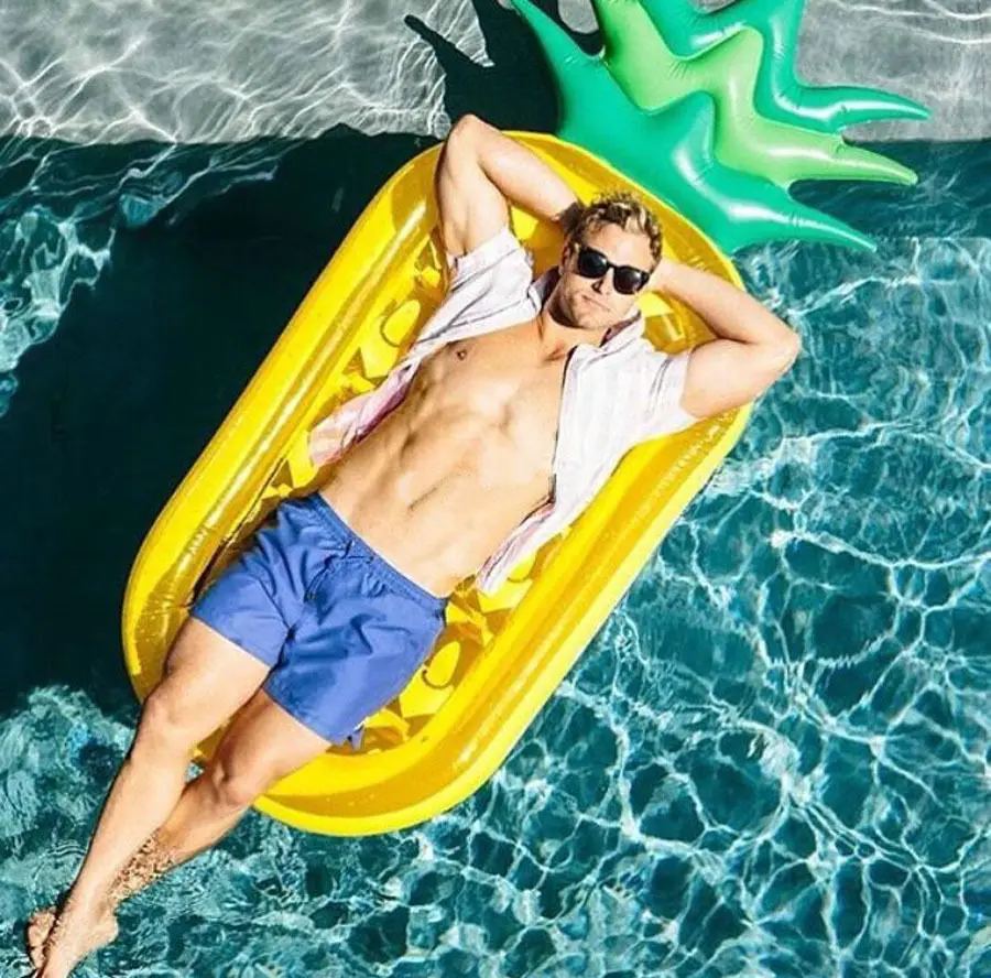 

72inch Giant Inflatable Pool Toys Summer Pineapple Air Mattress Swim RING Pool Float Water Fun Bali Island Holiday Raft boia