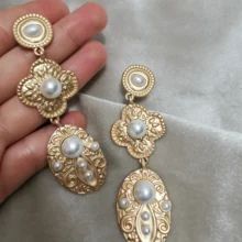 Шикарные ретро серьги с искусственным жемчугом, ювелирные изделия, корейский стиль, драма, вечерние, в стиле панк, арт-деко, дизайнерские oorbellen, Япония, Glam серьги