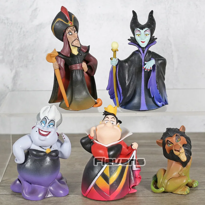 

Banpresto Characters World Collectible Figure Villains Collection Malefice Ursula The Red Queen Scar Jafar 5pcs/set