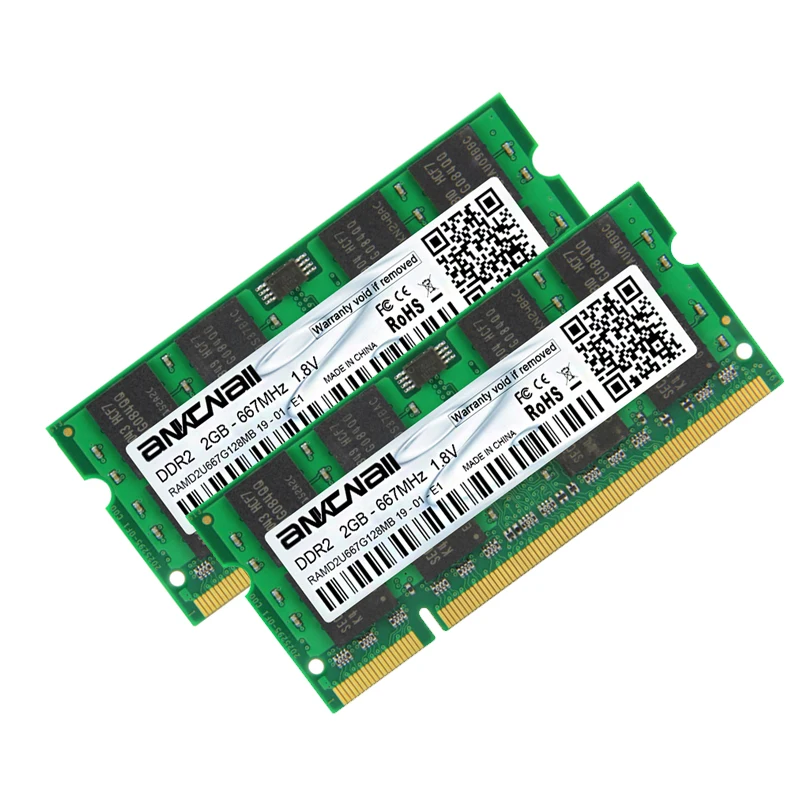 ANKOWALL DDR2 ОЗУ 2 Гб 667 МГц 2 ГБ 800 МГц 200Pin NO-ECC 1,8 в SO-DIMM памяти ноутбука