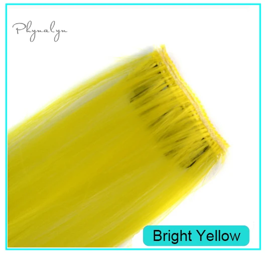 Синтетические волосы для наращивания для укладки волос 2 шт. заколки для прямых волос модные аксессуары для невесты - Color: Bright Yellow