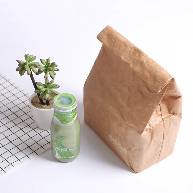 

Bento Package Kraft Paper Environmental DuPont Paper Aluminum Film Lunch Box Bag Picnic Insulation Ice Pack