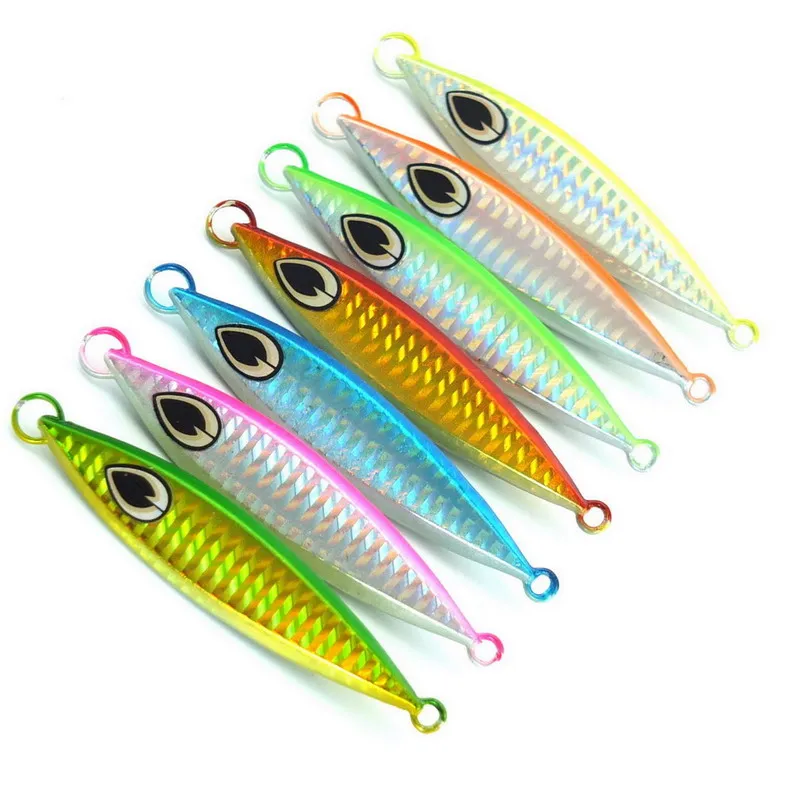 

1PCS Metal Jigging Spoon 20g 30g 40g 3D Eyes Artificial Bait Boat Fishing Jig Lures Super Hard Lead Fish Fishing Lures 17colors