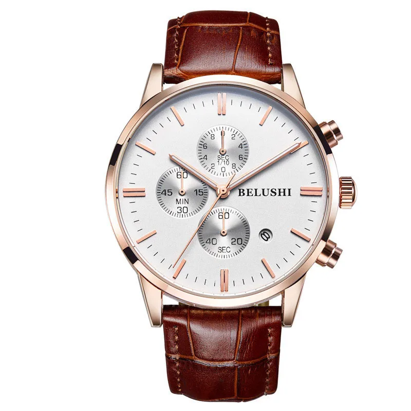 Business high-end men's sports watch quartz watch waterproof multi-function calendar watch
