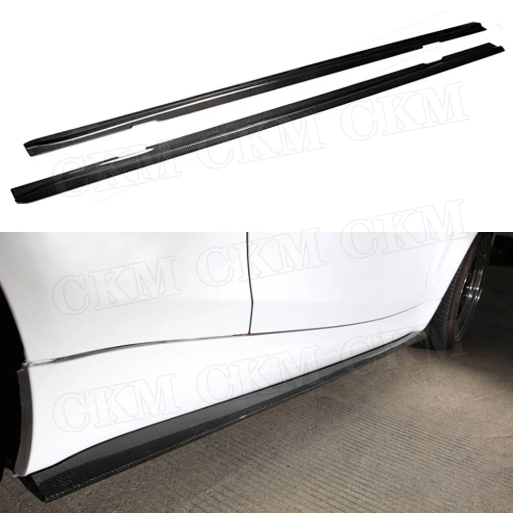 Carbon Fiber Side Skirts Extension Lip Apron For BMW 1 Series E82 1M 120i 125i 128i 2011 Car Door Bumper protector | Автомобили и