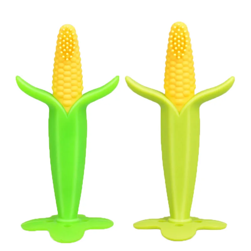

Corn Shape Baby Theether Food Grade BPA Free Silicone Baby Dental Care Teething Training Chew Toothbrush Baby Care Toy Teethers