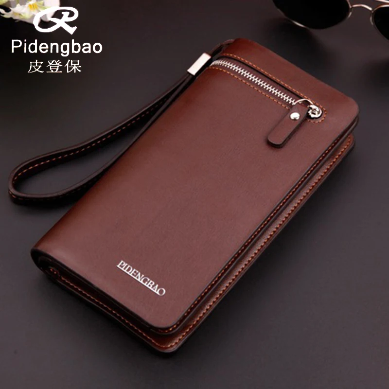 

PIDENGBAO wallet purse carteira masculina men wallets carteras leather purses brand designer mens card holder long clutch