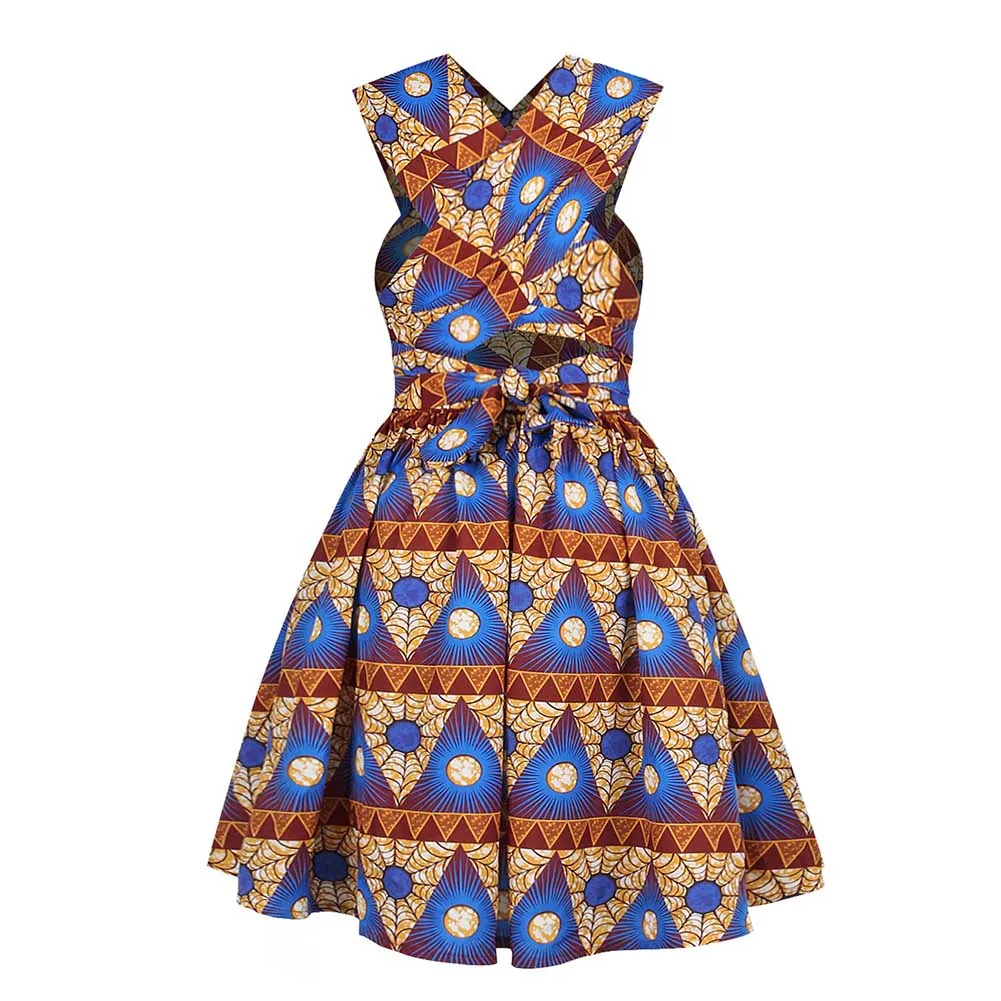 SUNGIFT африканские платья для женщин африканская Дашики печати короткое платье полиэстер 3 стиля смешанные цвета сексуальная юбка летняя юбка