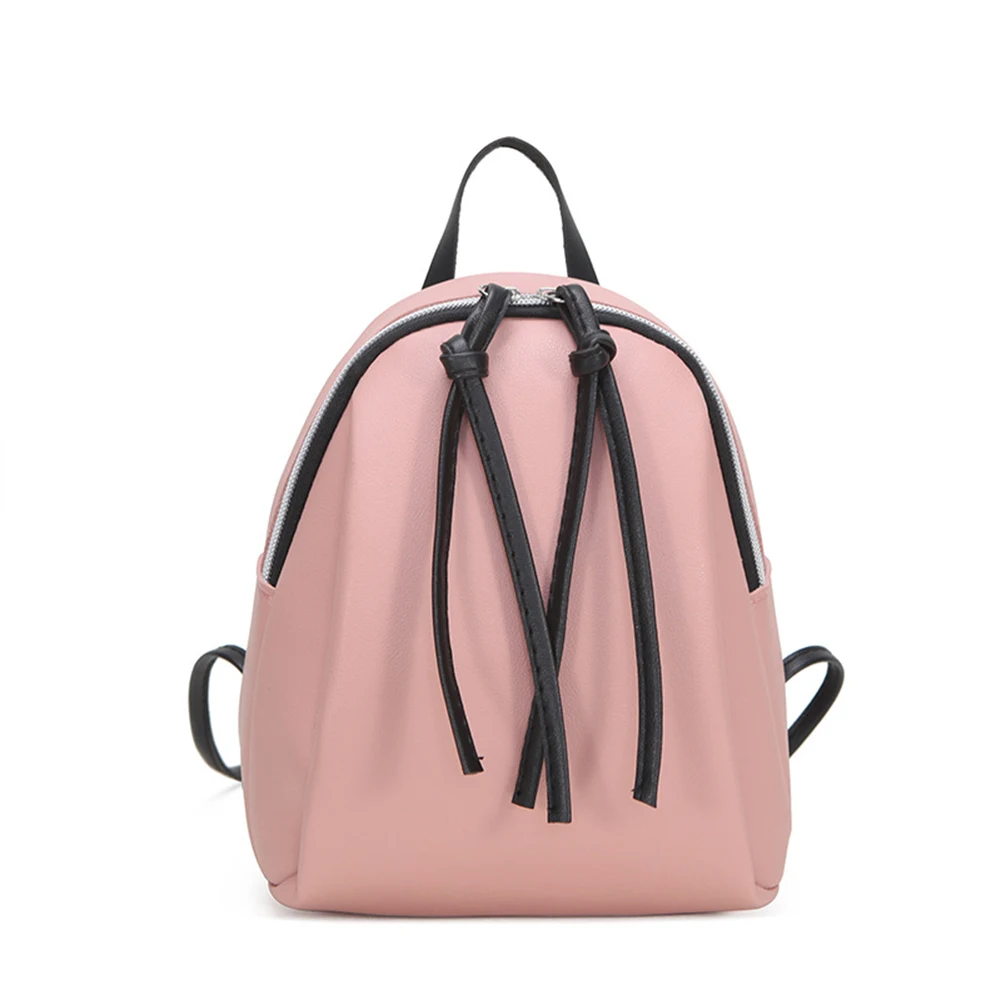 

Small Backpack Women Multi-Function Bag School For Teenage Girls Tassel Summer New Fashion Pink Color Female Backpack Hot Sale