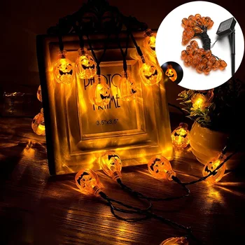 

6m 30led Battery Operated Halloween Pumpkin led string lights Halloween Holiday Christmas Party Garden Decoration Lanterns Light