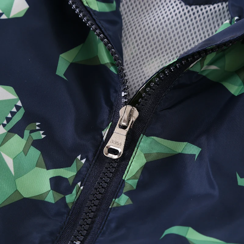 CROAL CHERIE 90-130cm Dinosaur Printing Kids Boys Jacket Navy Windproof Spring Autumn Outerwear & Coats Children Clothes (5)