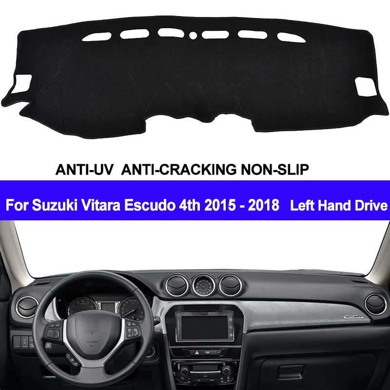 

TAIJS Car Dashboard Cover Dash Mat Automobile Dash Board Pad Carpet Anti-UV For Suzuki Vitara Escudo 4th 2015 2016 2017 2018