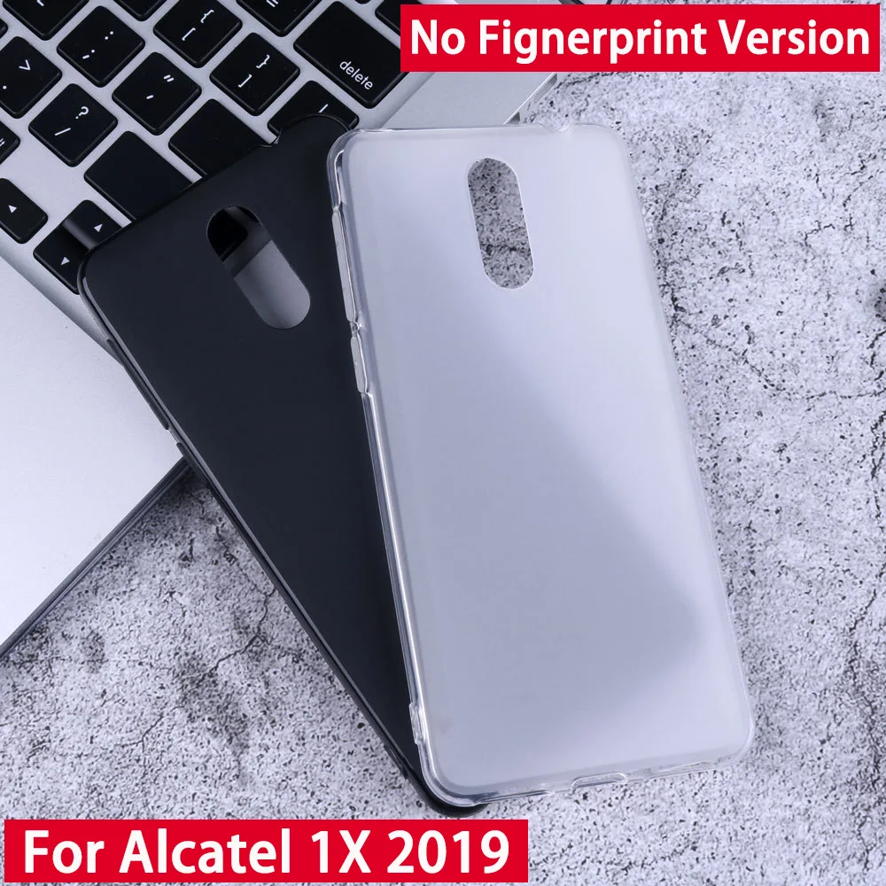 Силиконовый чехол для Alcatel 1X2019 с отпечатком пальца или без отпечатков пальцев, задняя защитная крышка для Alcatel 1X2019