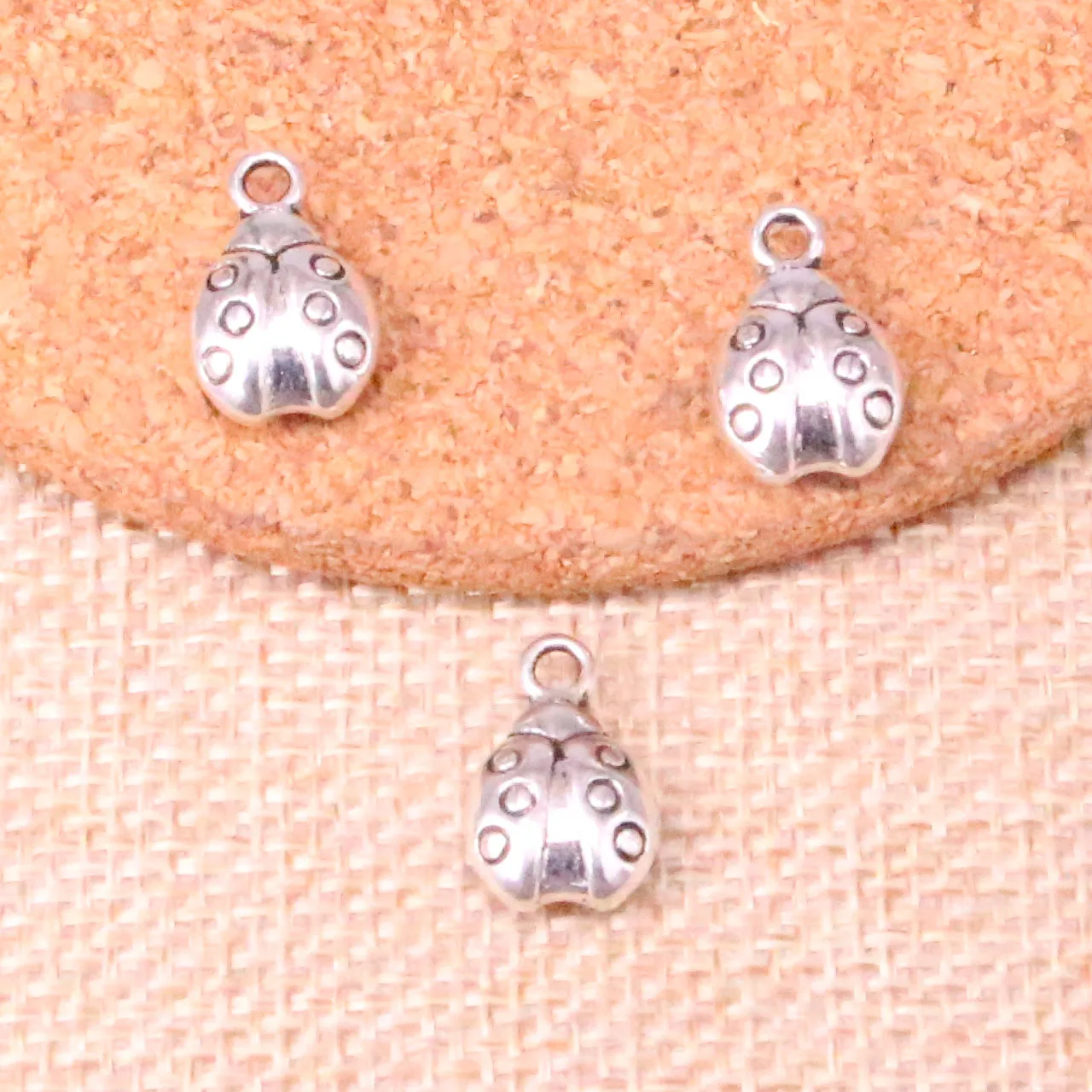 16pcs Tibetan Silver Plated ladybug bug Charms Pendants for Jewelry Making DIY Handmade Craft 14*9*5mm | Украшения и аксессуары