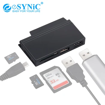 

eSYNiC Hub Type-C Combo Dock 3-Slot Card Reader USB 3.0 Multi-port SD/Micro TF Card Read High-Speed 5Gbps Adapter For Surface Go