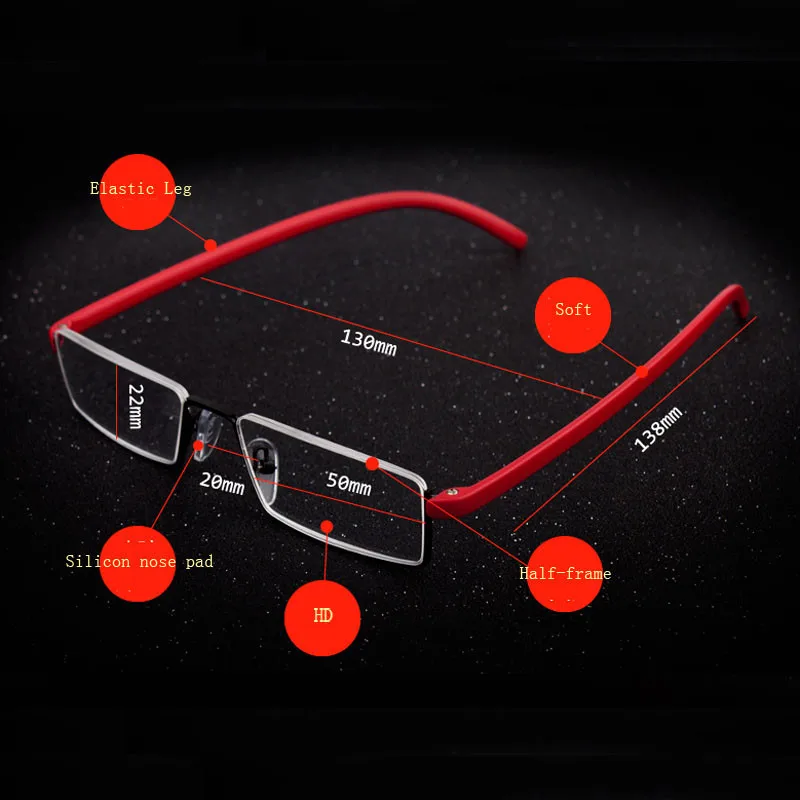 Zilead удобные легкие полуоправы очки для чтения TR90 Смола HD складные очки для дальнозоркости унисекс для женщин и мужчин Мода
