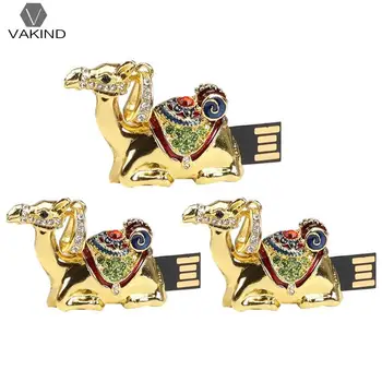 

Metal Crystal Camel USB2.0 Flash Drive Pendrive Memory Stick Storage U Disk 8/16/32GB Christmas creativity