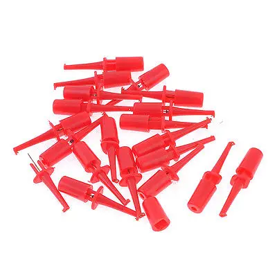 

20 Pieces Red Plastic Electrical Wire Probe Test Testing Hook