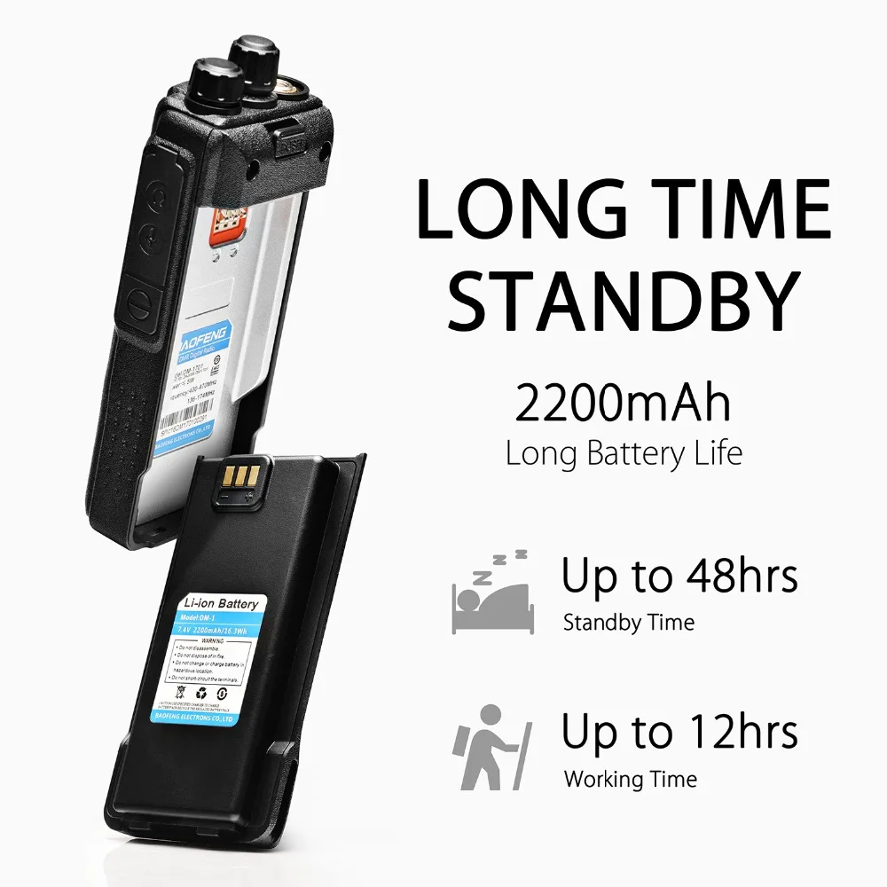 Baofeng DM 1701 DMR w/ 3000CH SMS цифровая аналоговая Двухдиапазонная рация с двойным