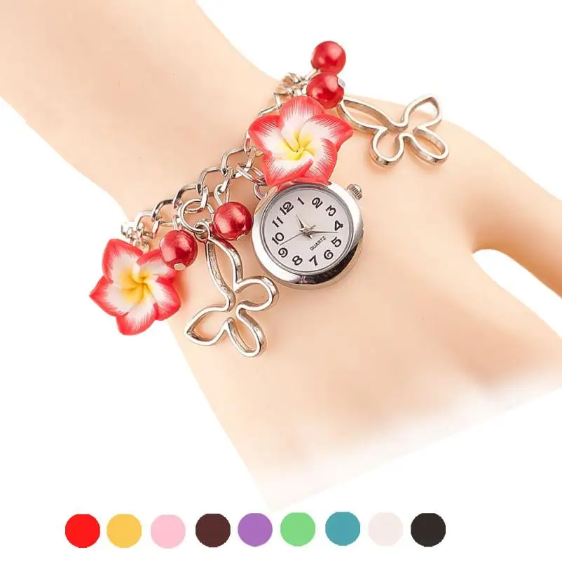 2018 Новый стильный изысканный Для женщин ретро Подвески искусственный жемчуг кулон браслет ежедневно кварцевые наручные часы браслет montre