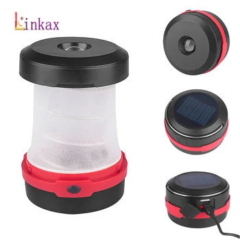 

LED Telescopic Solar Camping Light for Outdoor Camping Solar lantern Lamp Rechargeable Tent light Phone Power Bank Flashlight