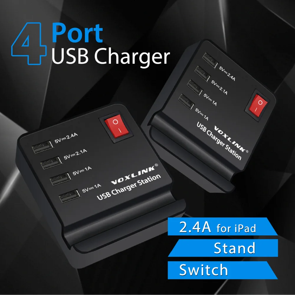VOXLINK العالمي 4 منفذ USB شاحن الهاتف 32 واط مولتيبورت أوسب شحن محطة USB السفر الجدار شاحن آيفون 7 باد أقراص VOXLINK العالمي 4 منفذ USB شاحن الهاتف 32 واط مولتيبورت أوسب شحن محطة USB السفر الجدار شاحن آيفون 7 باد أقراص