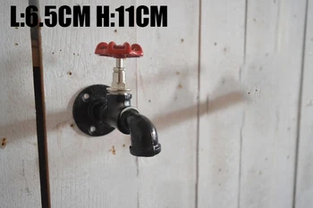 

Industrial style 1 piece Retro Cast Iron Pipe Hook With Flange penstock hook Clothe Industry Style Pipe Valve Hook