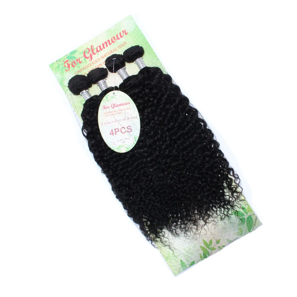 Eunice Afro Kinky Curly Bundles Synthetic Weave Hair Weaving 4PCS/Pack 14-22 inch Synthetic Hair Extensions Net Weight 200Gram