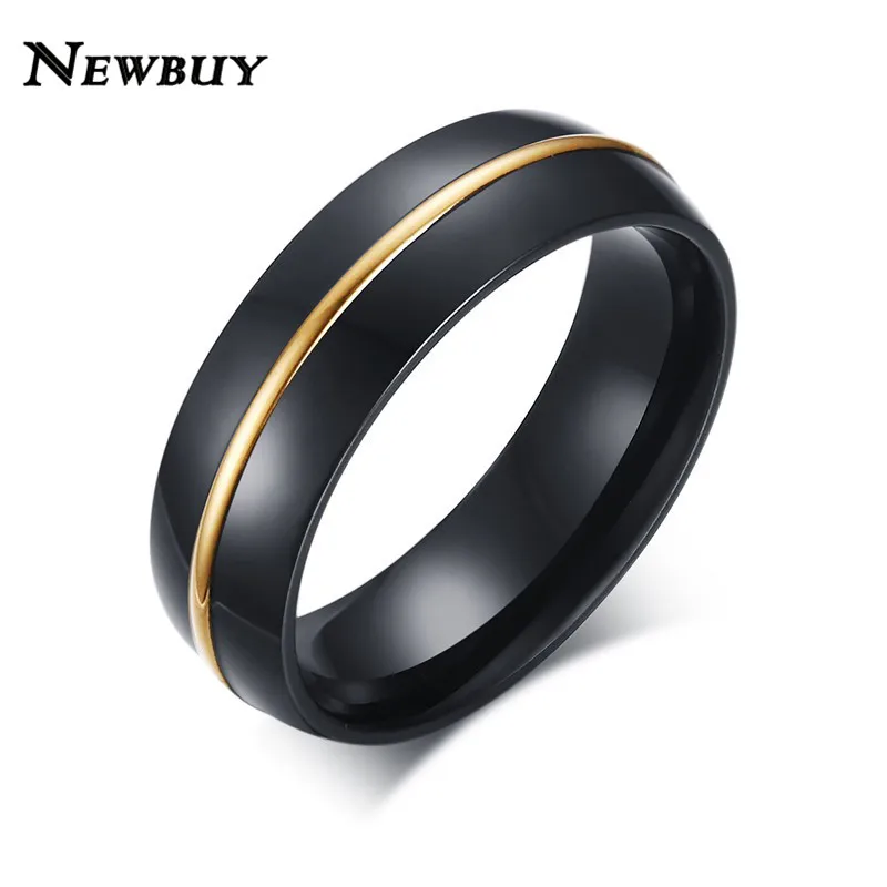 Buy NEWBUY 2017 New Black Men Wedding Bands Rings