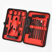 1set Pro Manicure Set Nail Kit Nail Art Tools All For Manicure Sets Pedicure Care With Pusher Ingrown Nail File Polish Tweezer addfaor finger toenails hook ingrown corrector lifter file cuticle pusher remover trimmer pedicure manicure nail art tools