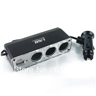 40pc 3socket In 1usb Cigarette Lighter Socket 3port Usb Car Charger 40pc 3socket In 1usb Cigarette Lighter Socket 3port Usb Car Charger Outlet For Ipod Gps Phone Supplier Adapter
