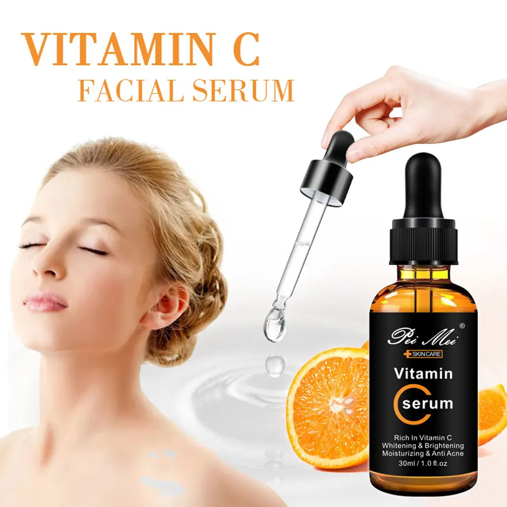 Pei Mei Vitamin C20 Face Serum Whitening Brightening Moisturizing Anti Acne Anti Aging Reduces Age Spots anti Freckles Fade Dark