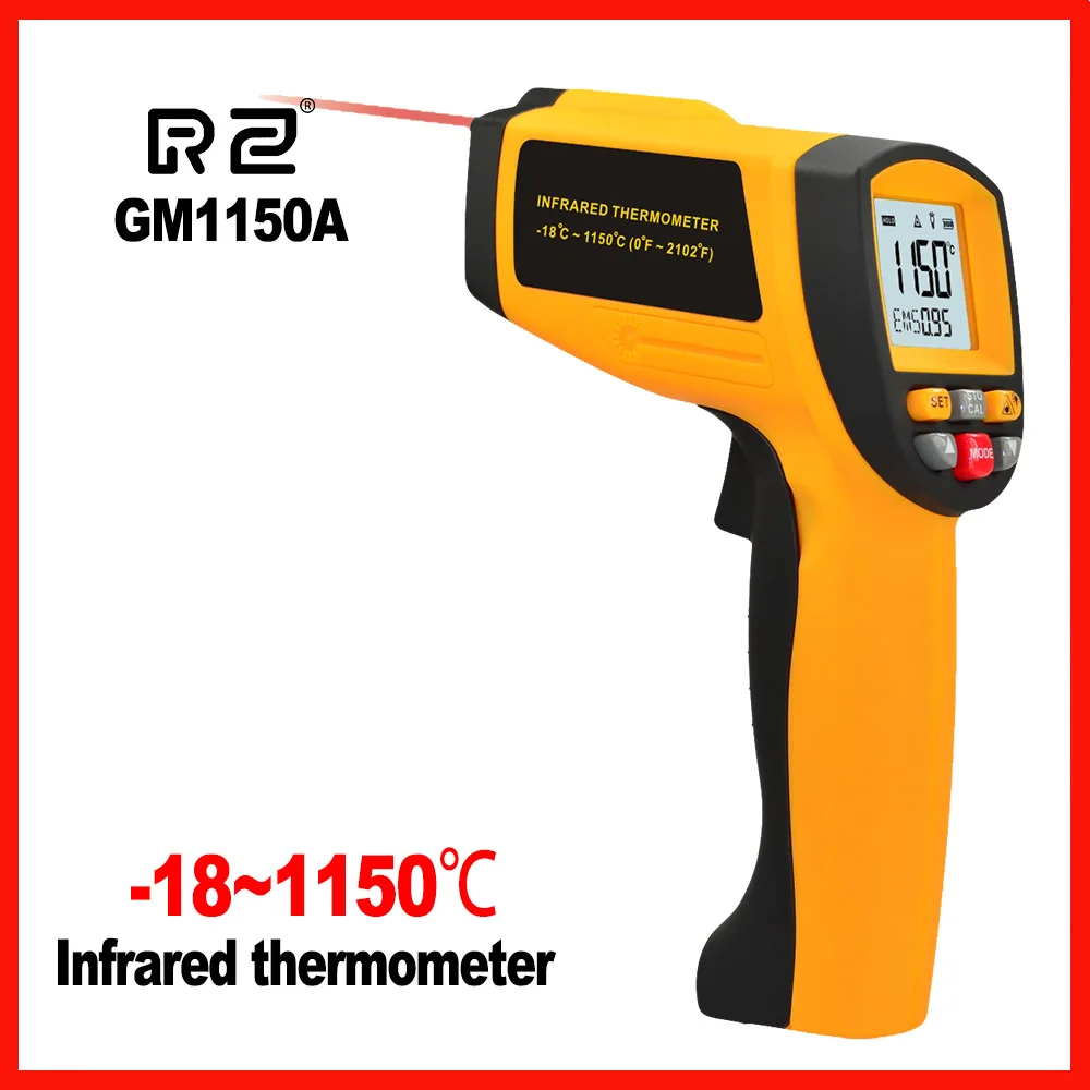 

High precision LCD display IR Infrared Digital Handheld Temperature Gun Thermometer RZ GM1150A