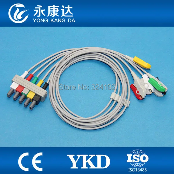 5 проводной кабель для ЭКГ с IEC зажим кабеля монитора Datex Ohmeda|cable for|cable ieccable ecg |
