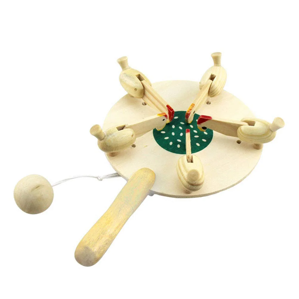 

Funny Wooden Puzzle Chicken Eating Rice Toy Creative Baby Boys Girls Early Learning Educational Toys For Kids