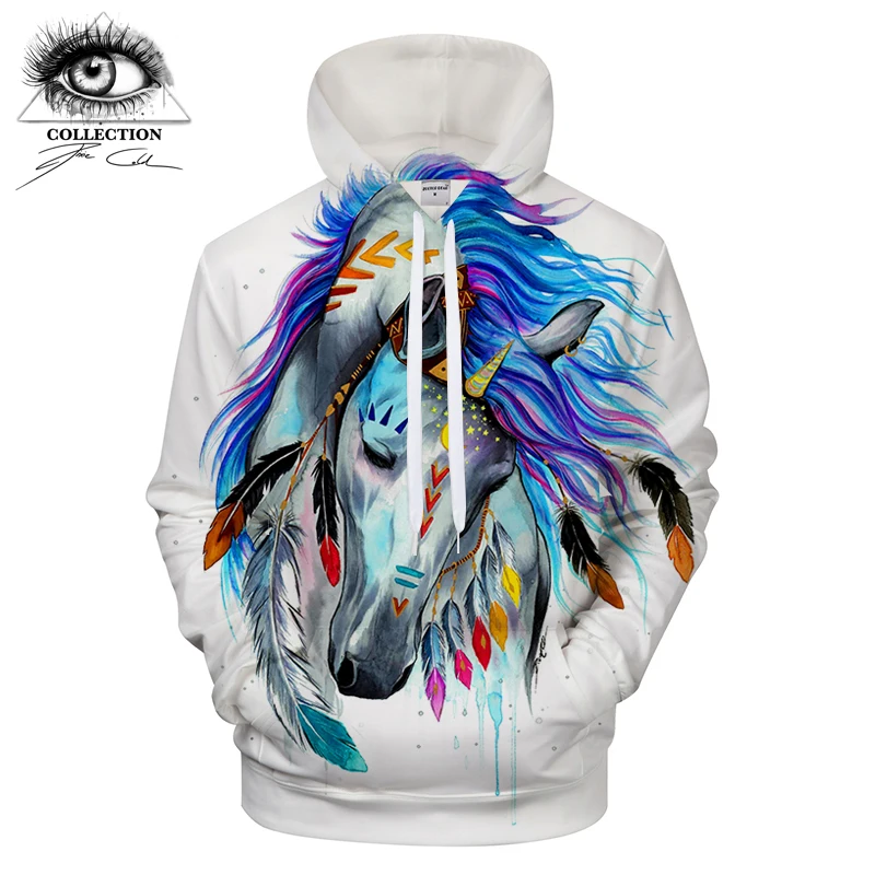 Preise Pferd durch Pixie kalte Kunst 3D Tier Hoodies pferd Pritned Sweatshirts Männer Trainings Marke Drop Schiff Mit Kapuze Pullover ZOOTOP BÄR