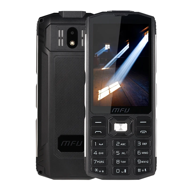 MFU 2G Feature Rugged Phone 3.5" Large Display 4000mAh Power Bank Tri Sim Big Volume Torch Light Quick Call Keyboard Cellphone