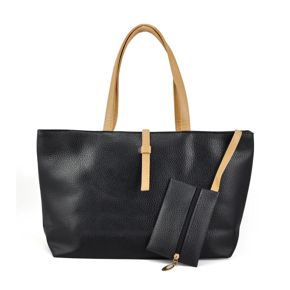

Ladies Girl Hobo PU Leather Tote Shoulder Bag Handbag Black
