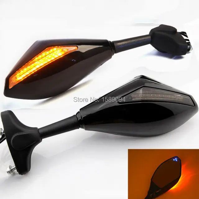 Lentille De Fumée Rétroviseurs Clignotants Intégrés Moto oeBxdC