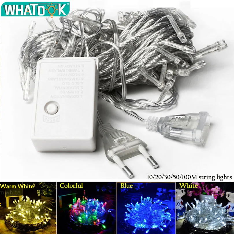 

Christmas String Light LED Wire Outdoor Indoor Lights 10M 20M 30M 50M Fairy Garland Light for Home Christmas Tree Wedding Party