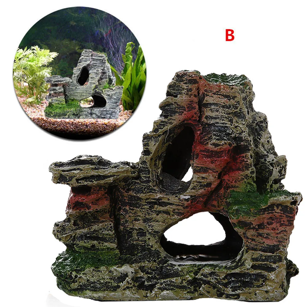 Искусственные горные аквариумы украшения античный камень декор для аквариума водный пейзаж Rockly украшение аквариума