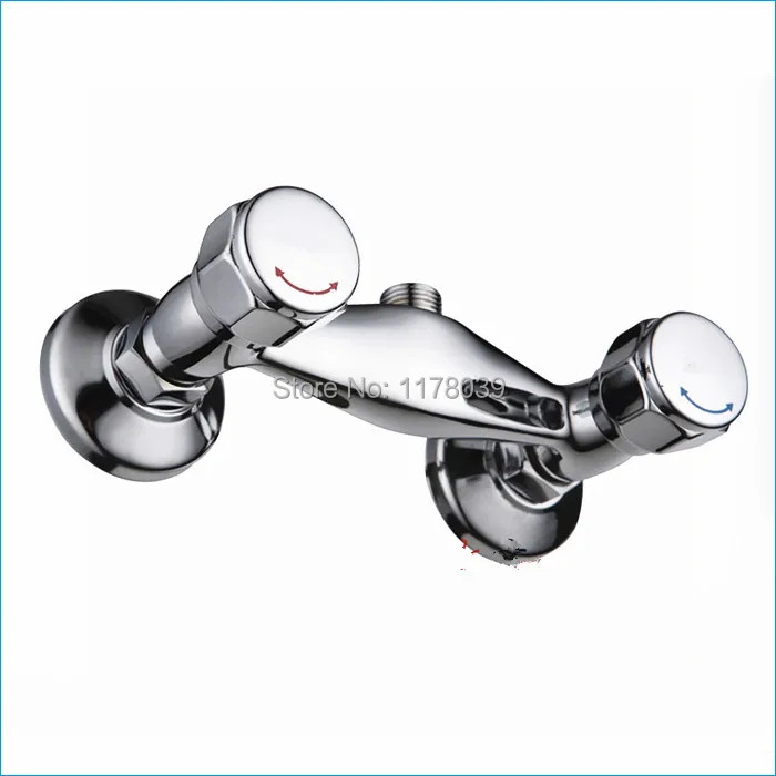 Double the dual control mixing valve,Double handle shower faucet,brass