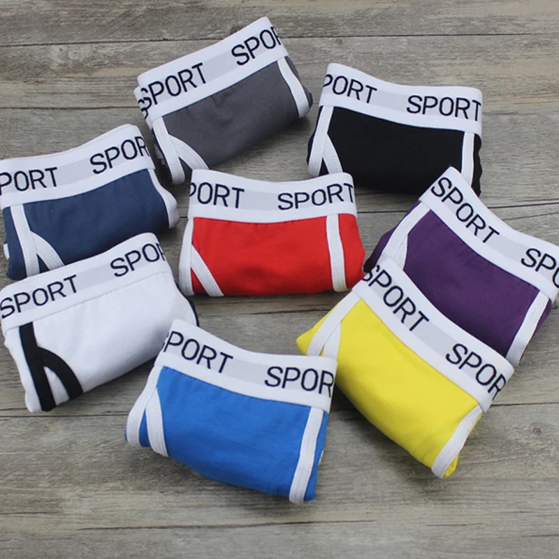 

New Men's Cotton U convex Boxer Shorts Breathable Elastic Sport Boxers Shorts Print Letter Male Underwears Boxers with Pocket