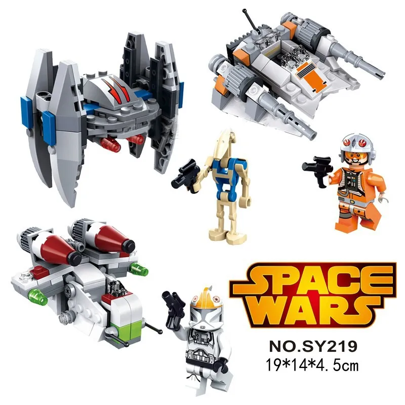 

SY219 Space Star Wars Blocks Bricks Darth Vader Clone Trooper Yoda Action Model Building Toys For Children Christmas Gifts
