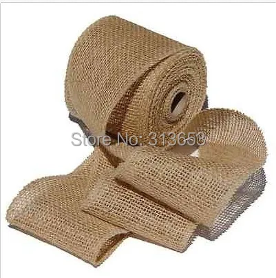 

New year decoration Natural Jute Burlap Ribbon for country wedding Floristry wreath Arts Craft Gift Wrap -2 inch Width