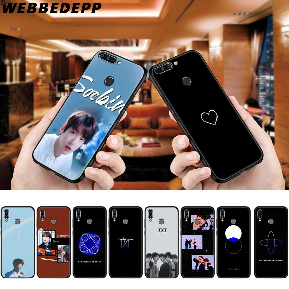 

WEBBEDEPP TXT K Pop Band Soft Case for Huawei P8 P9 P10 P20 P30 Lite Pro P Smart Z Plus 2019 Y6 Prime 2018 2017 Lite Mini