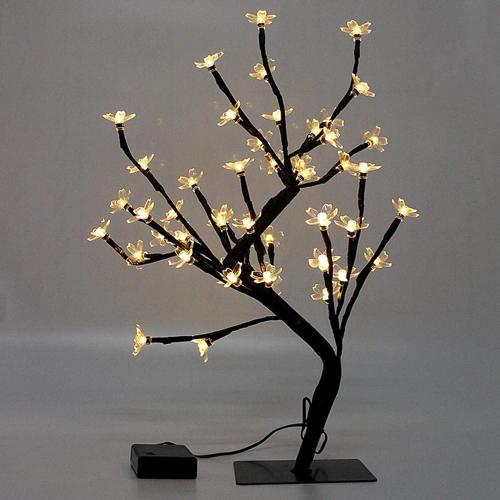 New 24/36/48 leds Cherry Blossom decorative Tree lights Cherry Blossom Desk Top Lamp for Home Festival Party Wedding Christmas