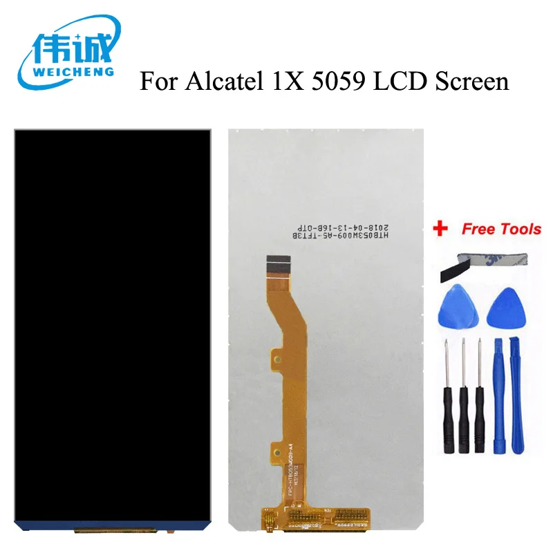 

WEICHENG For Alcatel 1X 5059D 5059A 5059I 5059X 5059Y OT5059 LCD Display LCD Screen Glass Digitizer Replacement + Free Tools